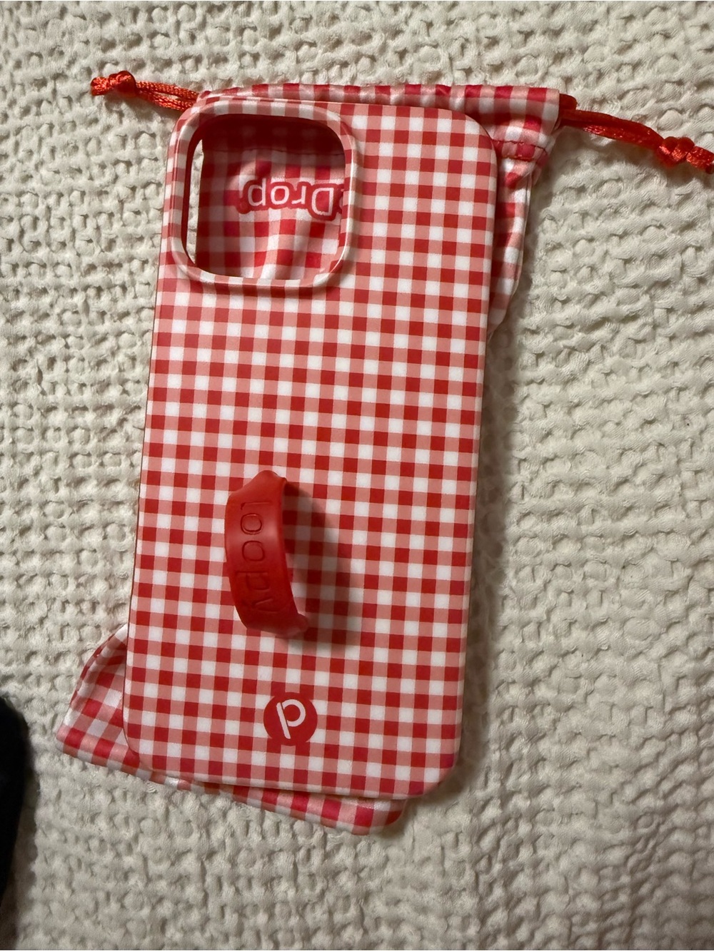 PopSocket Red Gingham iPhone 16 pro max